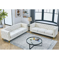 Contact Us For 3D Modeling Velvet Sofa For Living Room,Buttons Tufted Square Arm Couch, Modern Couch Upholstered Button And Metal Legs, Sofa Couch For Bedroom, Beige Velvet ,2Pcs Beige Foam Velvet
