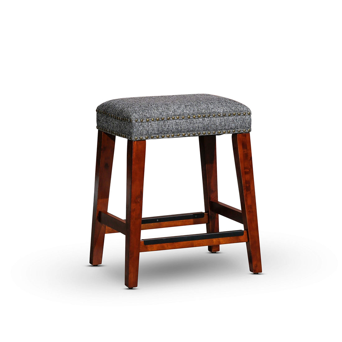 24" Backless Counter Stool Cherry Rubber Wood