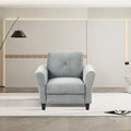 Fashion Living Room Two Piece Sofa Set, Living Room Three Seats Single Seats Antique Dark Grey Polyester