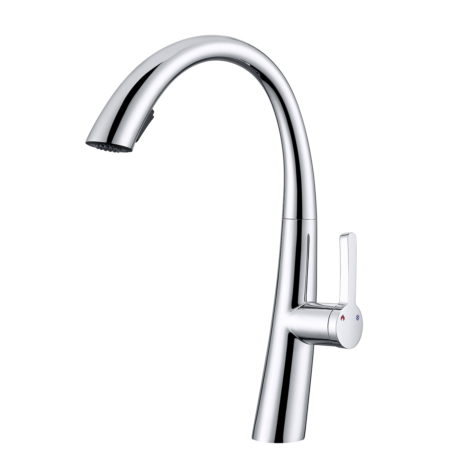 Chrome Single Handle Stainless Steel Pull Out Kitchen Faucet Chrome Stainless Steel