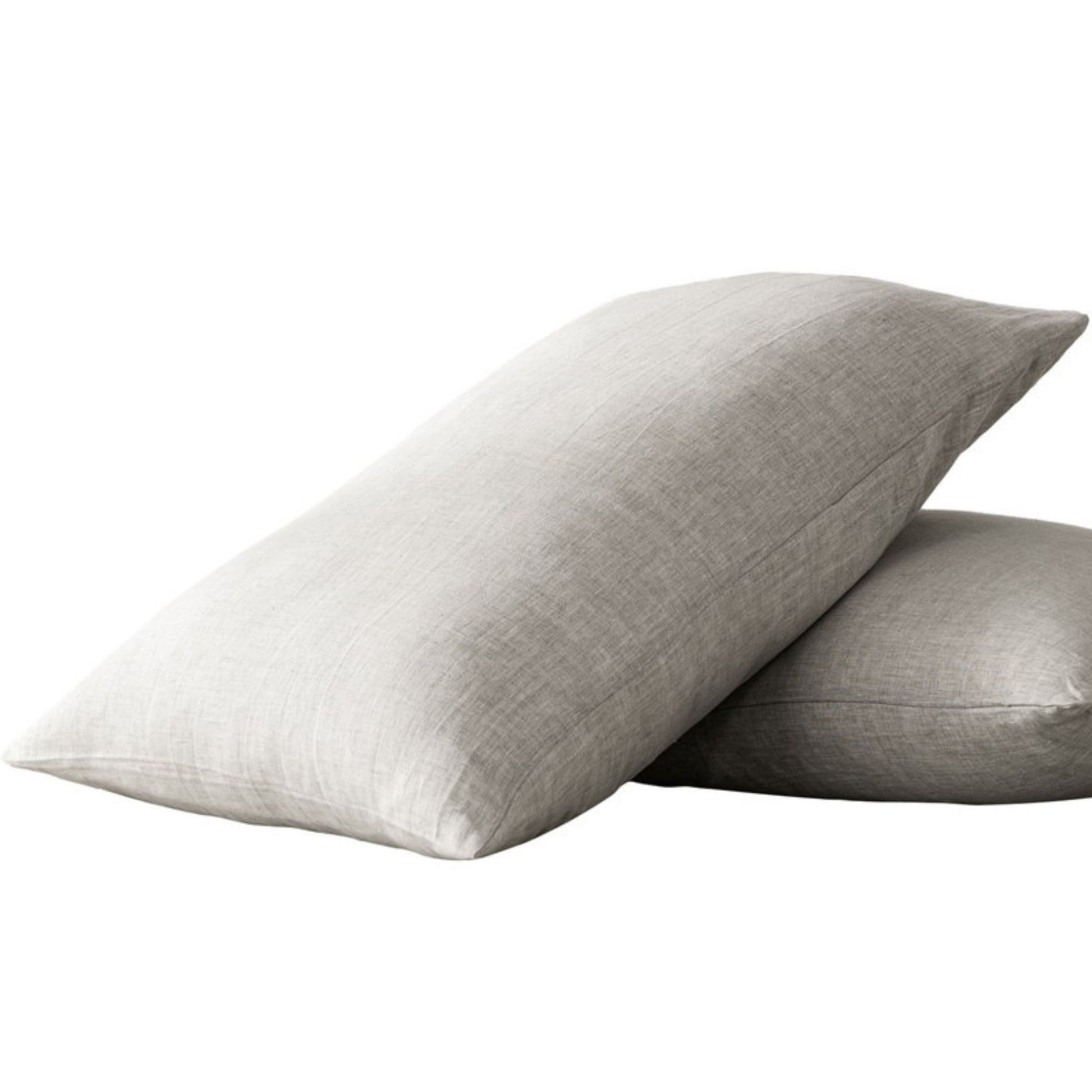 King Size Pillow Cases Set Of 2, King Pillow Cases Set Of 2, Pillow Cases King, Premium Soft Linen Pillow Case With Envelope Enclosure 20"X36", Greige Greige Linen Linen
