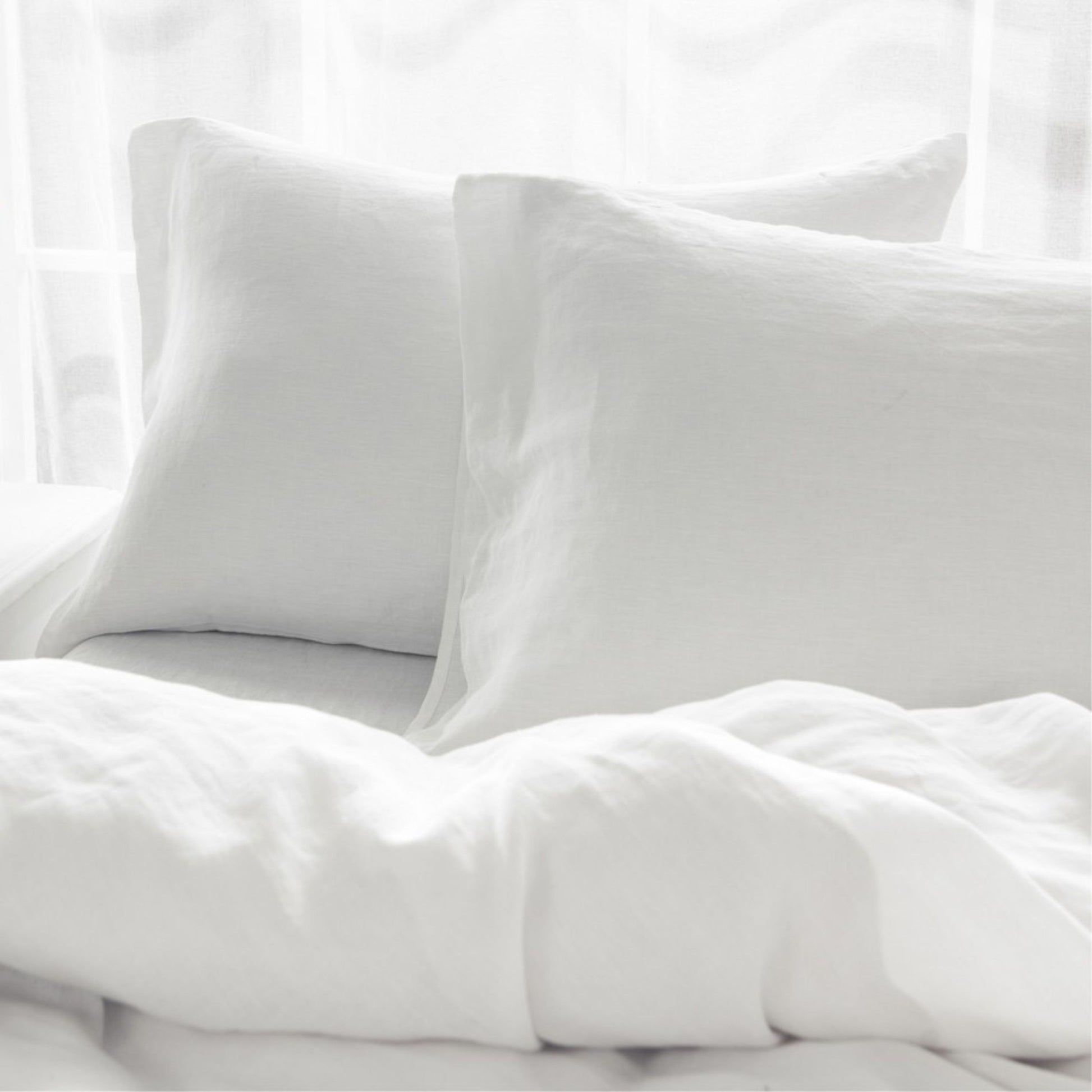 King Size Pillow Cases Set Of 2, Soft White Pillow Cases Set Of 2, Pillow Cases King, Premium Soft Linen Pillow Case With Envelope Enclosure 20"X36" White Linen Linen
