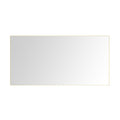 72In. W X 48In. H Metal Framed Bathroom Mirror For Wall, X Inch Rectangle Mirror, Bathroom Vanity Mirror Farmhouse, Anti Rust, Hangs Horizontally Or Vertiy Gold Aluminium