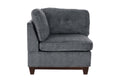 Ash Grey Chenille Fabric Modular Sofa Set 6Pc Set Living Room Furniture Couch Sofa Loveseat 4X Corner Wedge 1X Armless Chair And 1X Ottoman Tufted Back Gun Ash Chenille Wood Primary Living Space Cushion Back Contemporary,Modern Modular Chenille 6 Seat