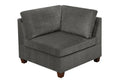 1Pc Corner Wedge Grey Chenille Fabric Modular Corner Wedge Sofa Living Room Furniture Grey Chenille Primary Living Space Cushion Back Contemporary,Modern Chenille 1 Seat