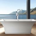 Freestanding Bathtub Faucet With Hand Shower Chrome Metal