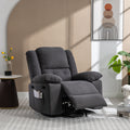 Massage Recliner,Power Lift Chair For Elderly With Adjustable Massage And Heating Function,Recliner Chair With Infinite Position And Side Pocket For Living Room ,Gray Gray Foam Corduroy