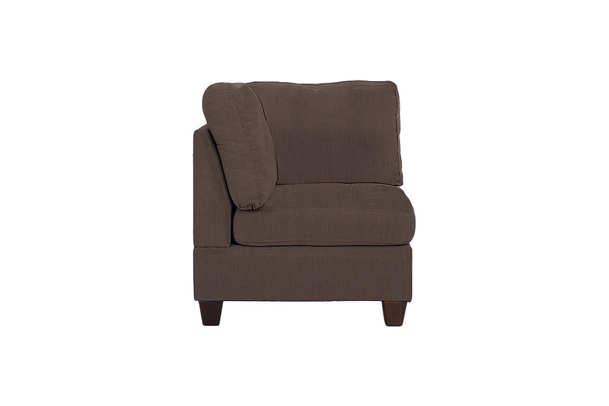 Modular Sectional 6Pc Set Living Room Furniture U Sectional Couch Black Coffee Linen Like Fabric 2X Corner Wedge 2X Armless Chairs And 2X Ottomans Coffee Wood Primary Living Space Cushion Back