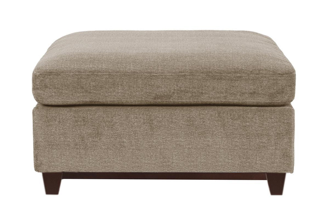 Modular Living Room Furniture Ottoman Camel Chenille Fabric 1Pc Cushion Ottoman Couch Exposed Wooden Base Camel Chenille Primary Living Space Contemporary,Modern Rectangle Chenille