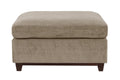 Modular Living Room Furniture Ottoman Camel Chenille Fabric 1Pc Cushion Ottoman Couch Exposed Wooden Base Camel Chenille Primary Living Space Contemporary,Modern Rectangle Chenille