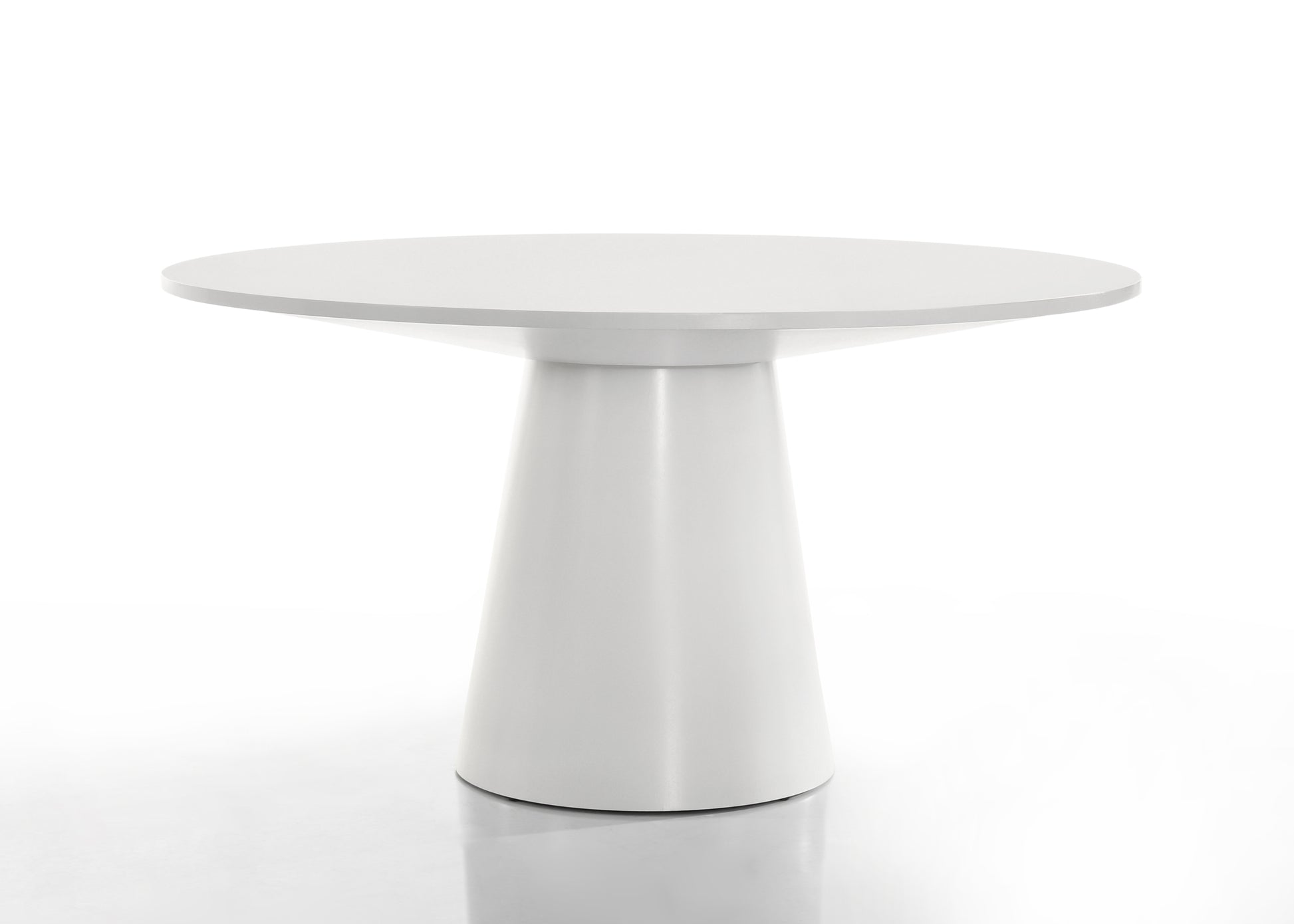 Jasper White 7 Piece 59"W Round Dining Table Set With Black Finish Chairs White Wood