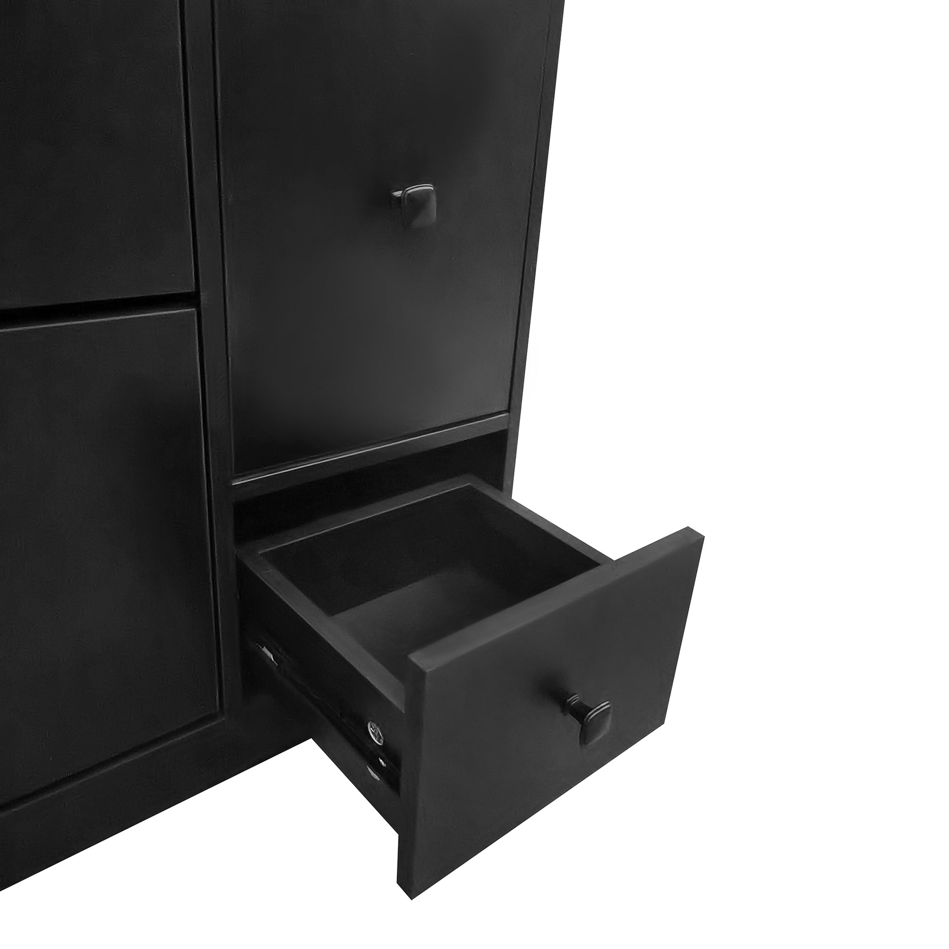 Versatile Shoe Cabinet With 3 Flip Drawers, Maximum Storage Entryway Organizer With Drawer, Free Standing Shoe Rack With Pull Down Seat For Hallway, Black Freestanding 3 4 Drawers Black Primary Living Space Adjustable Shelves Particle Board