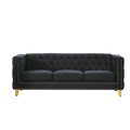 3 Seater 2 Seater Combination Sofa.Black Velvet Black Foam Velvet
