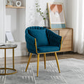 Handwoven Modern Chairs, Casual Chairs, Universal Foot Nails, Metal Chair Legs With Pillows Peacock Blue Navy Green Primary Living Space Linen