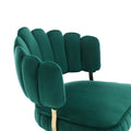 Coolmore Swivel Bar Stools Set Of 2 Adjustable Counter Height Chairs With Footrest For Kitchen, Dining Room Emerald Velvet