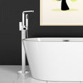 Freestanding Bathtub Faucet With Hand Shower Chrome Metal