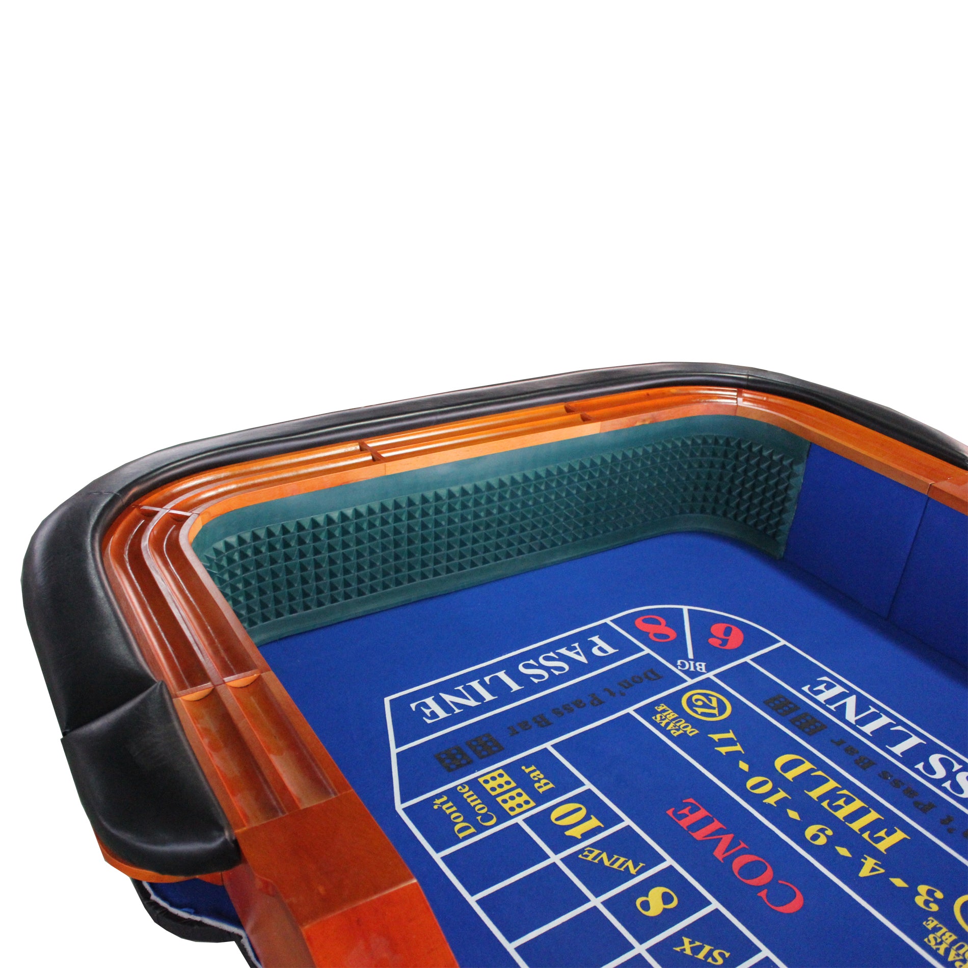 93" Classic Craps Dice Game Poker Table Blue Blue Wood