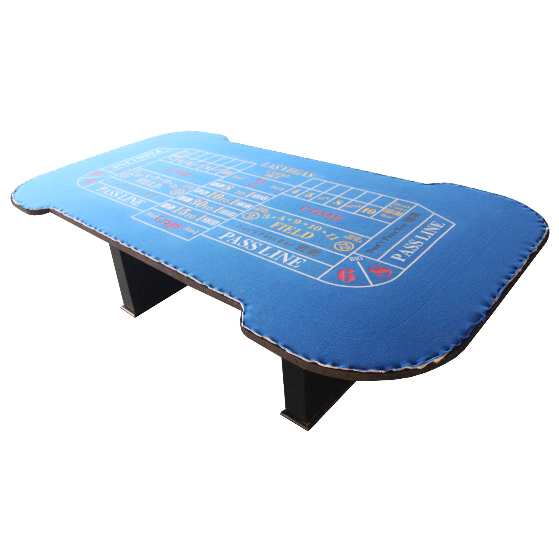 93" Classic Craps Dice Game Poker Table Blue Blue Wood