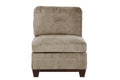 Modular Living Room Furniture Armless Chair Camel Chenille Fabric 1Pc Cushion Armless Chair Couch Exposed Wooden Base Camel Primary Living Space Contemporary,Modern Chenille