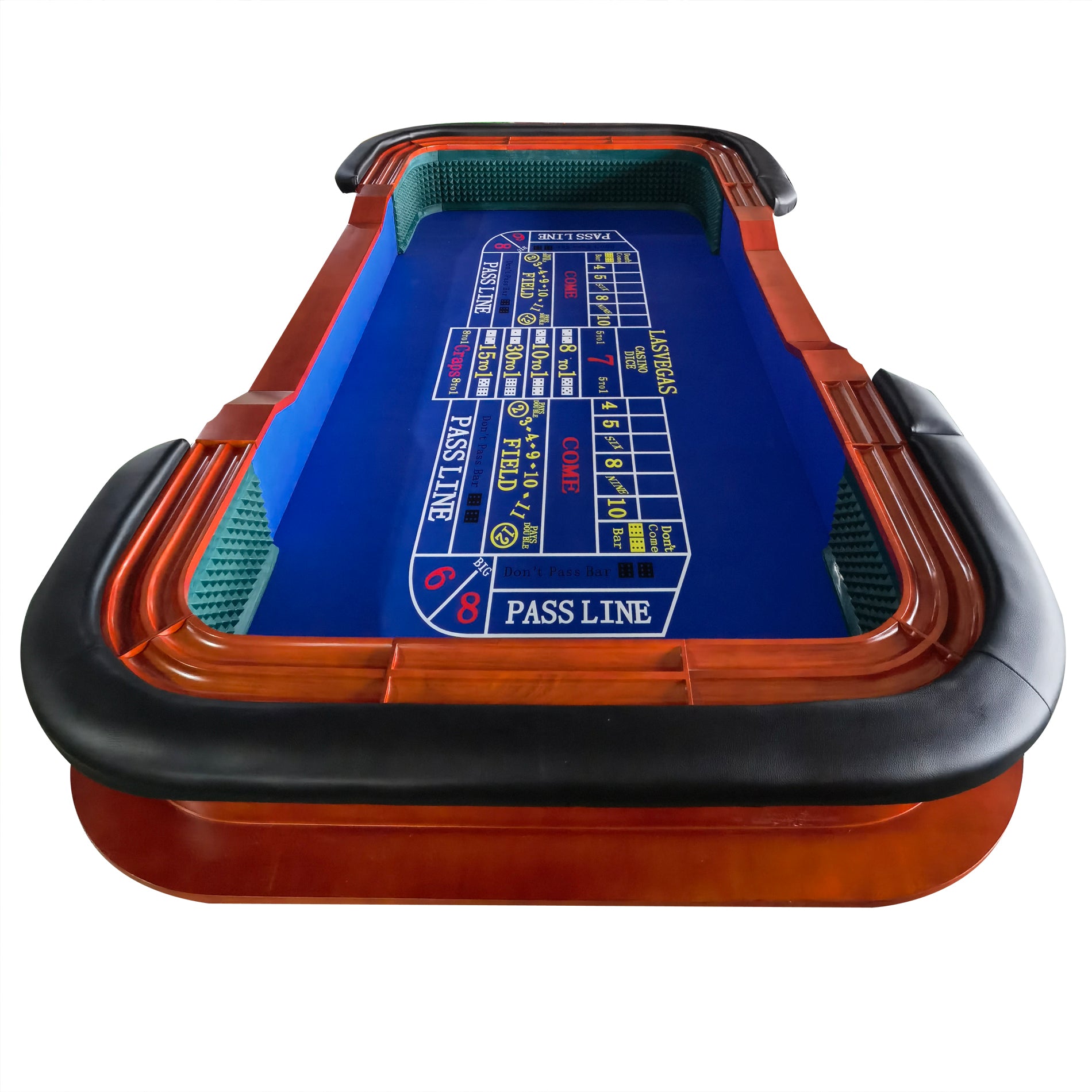 93" Classic Craps Dice Game Poker Table Blue Blue Wood