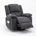 Massage Recliner,Power Lift Chair For Elderly With Adjustable Massage And Heating Function,Recliner Chair With Infinite Position And Side Pocket For Living Room ,Gray Gray Foam Corduroy