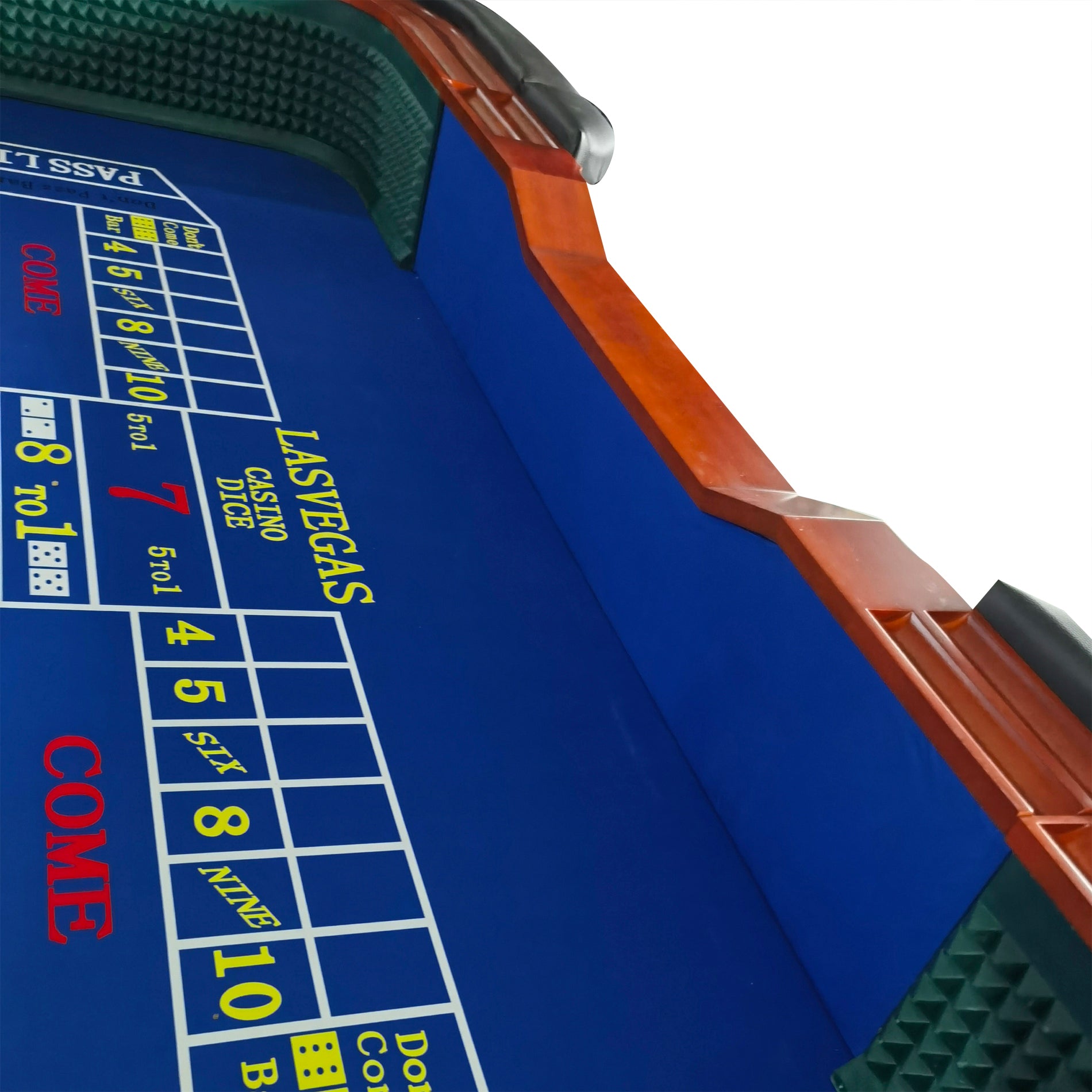 93" Classic Craps Dice Game Poker Table Blue Blue Wood