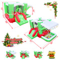 Christmas Jump 'N Slide Inflatable Bouncer For Kids Complete Setup With Blower 80