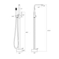 Freestanding Bathtub Faucet With Hand Shower Matte Black Metal