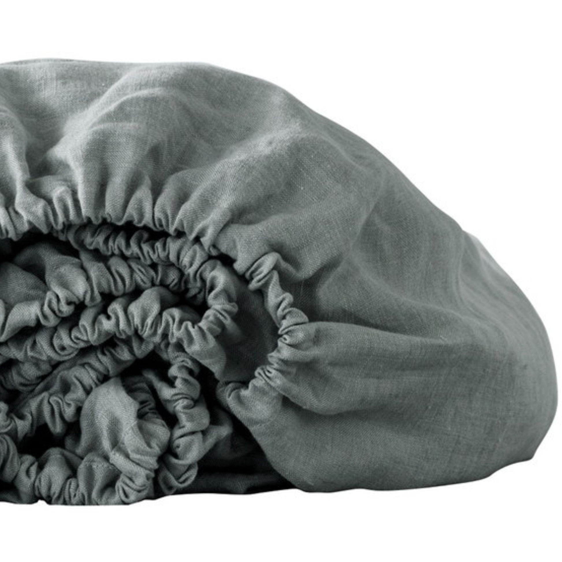 California King Fitted Sheet 1 Pc, California King Sheets, Linen Sheets, Hotel Sheets,& Fade Resistant Cal King Sheets Sea Glass Grey Linen Linen