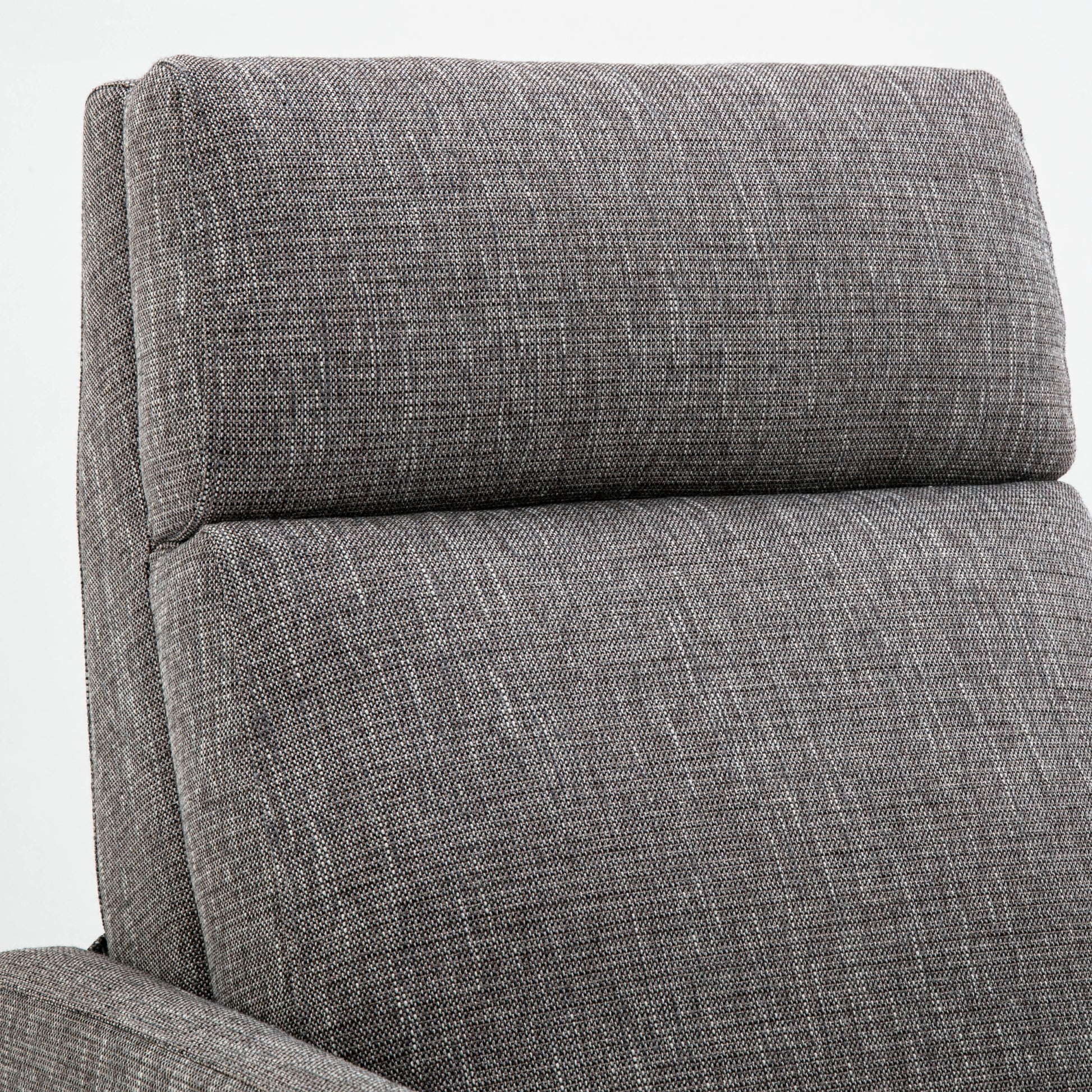 Vivian Push Back Recliner In Performance Fabric Ashen Grey Grey Foam Polyester