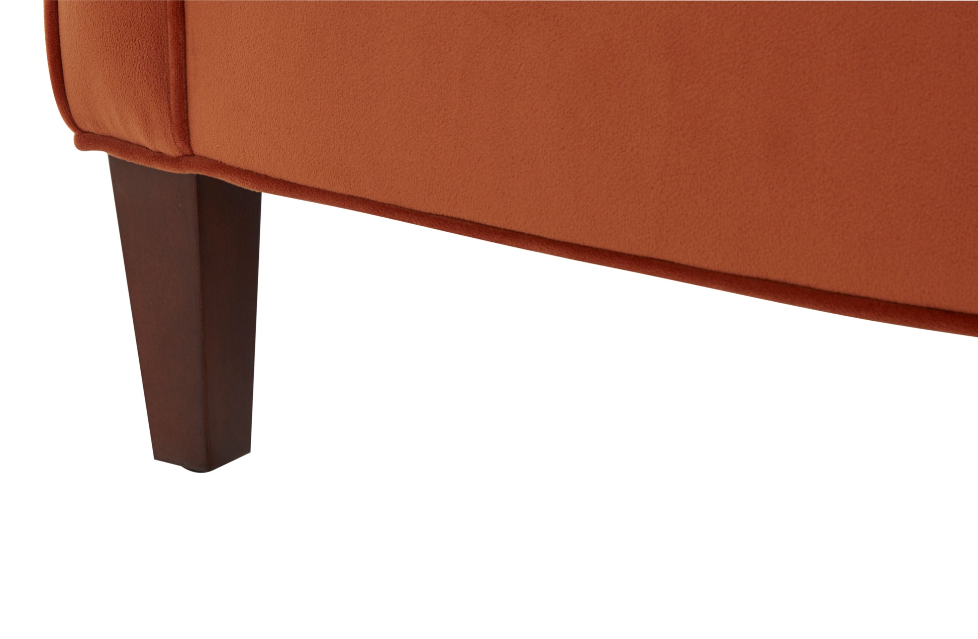 Alina Burnt Orange Velvet Accent Arm Chair Orange Foam Velvet
