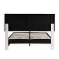 Full Size Upholstered Bed With Hydraulic Storage System And Led Light, Modern Platform Bed With Sockets And Usb Ports, White White Pu Leather