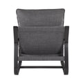 Blaire Sling Chair Upholstered In Charcoal Fabric With Metal Frame Charcoal Foam Polyester