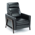 Madeline Push Back Recliner Black Black Foam Polyester Blend