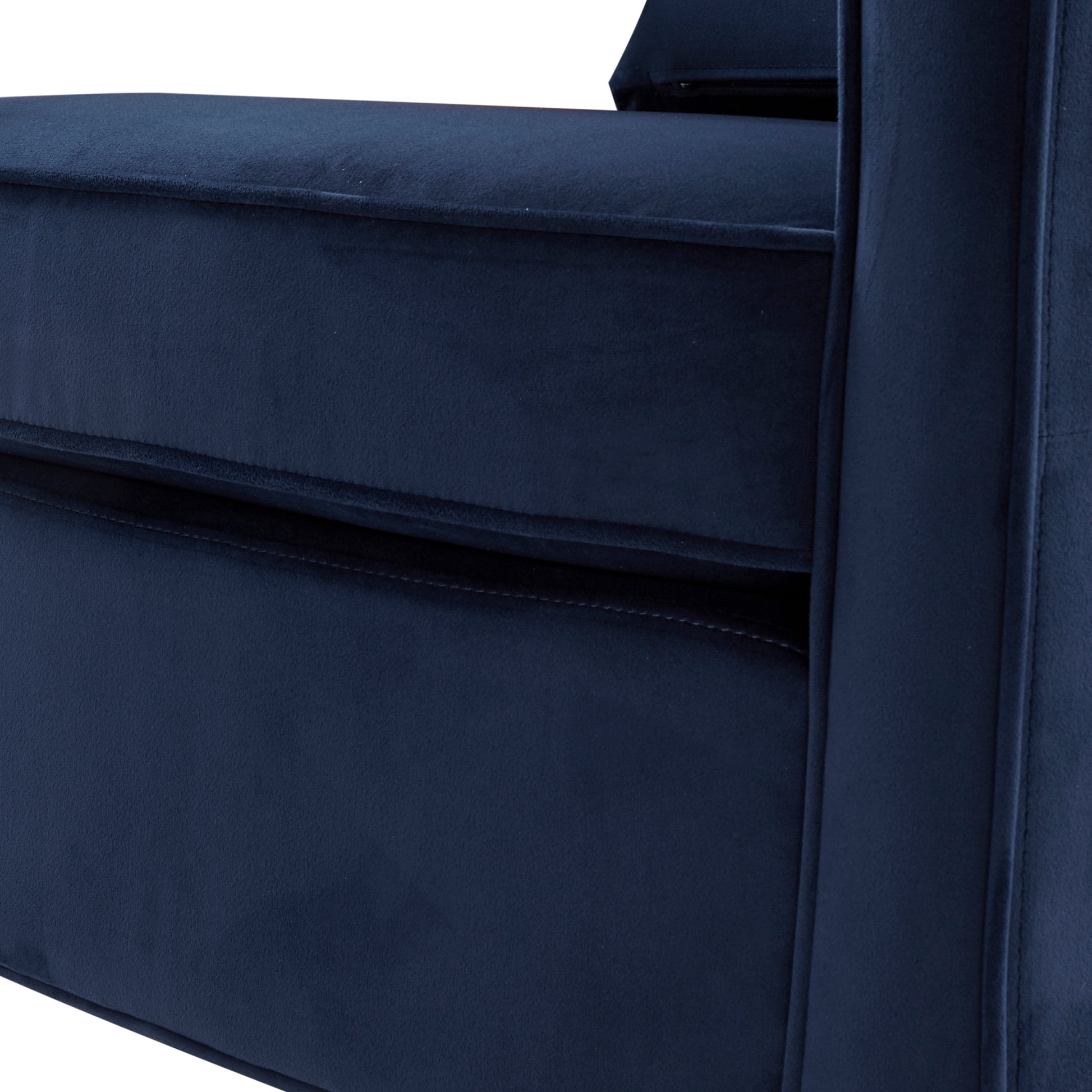Alina Navy Blue Velvet Accent Arm Chair Navy Blue Foam Velvet