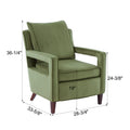Alina Green Velvet Accent Arm Chair Green Foam Velvet
