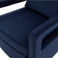 Alina Navy Blue Velvet Accent Arm Chair Navy Blue Foam Velvet