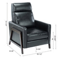 Madeline Push Back Recliner Black Black Foam Polyester Blend