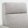 Vivian Push Back Recliner In Performance Fabric Sea Oat Light Grey Foam Polyester