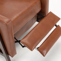 Madeline Push Back Recliner Caramel Caramel Foam Polyester Blend
