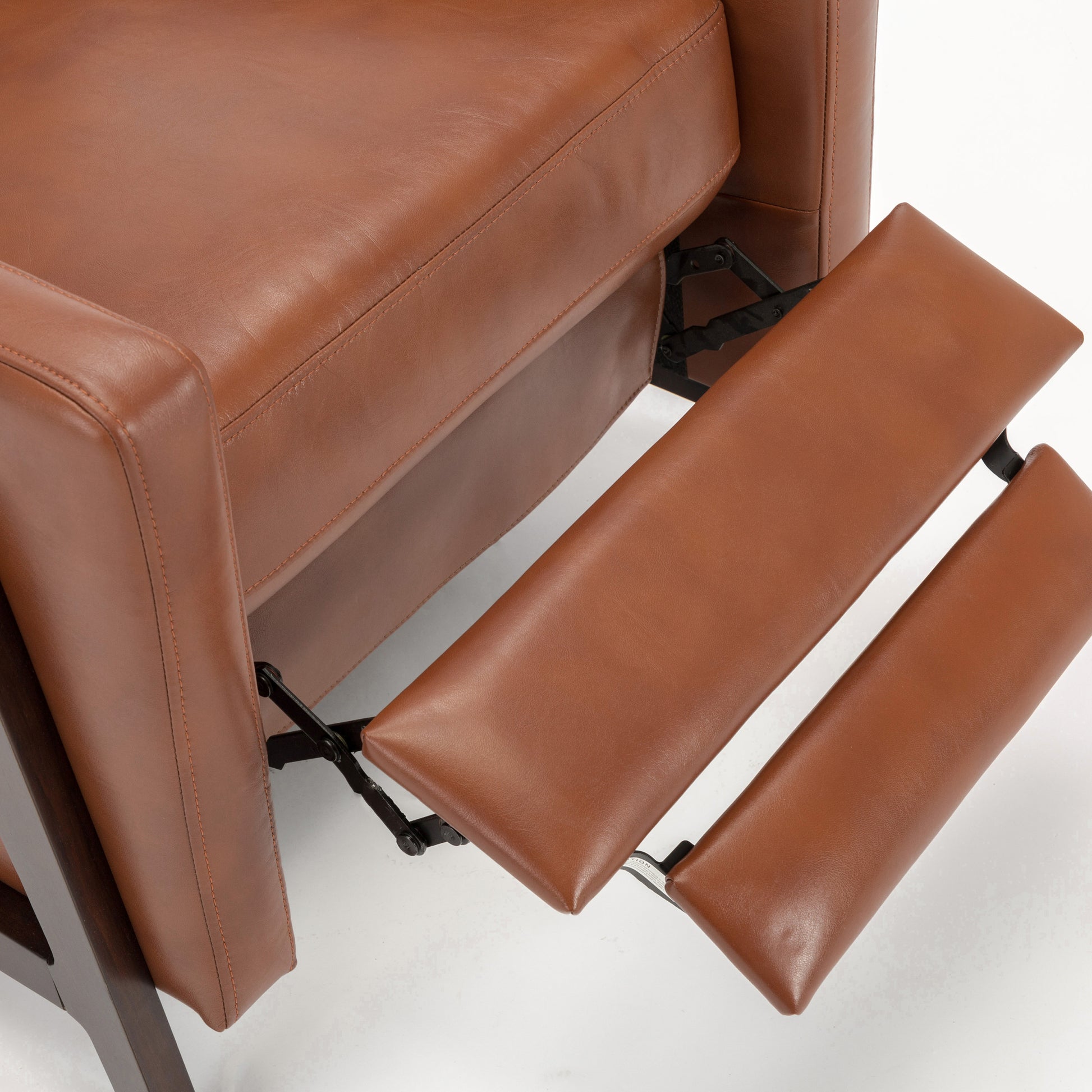 Madeline Push Back Recliner Caramel Caramel Foam Polyester Blend
