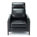 Madeline Push Back Recliner Black Black Foam Polyester Blend