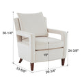 Alina Sea Oat Velvet Accent Arm Chair Beige Foam Velvet