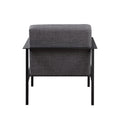 Millie Charcoal Stationary Metal Accent Chair Charcoal Foam Polyester