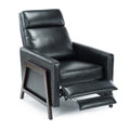 Madeline Push Back Recliner Black Black Foam Polyester Blend