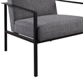 Millie Charcoal Stationary Metal Accent Chair Charcoal Foam Polyester