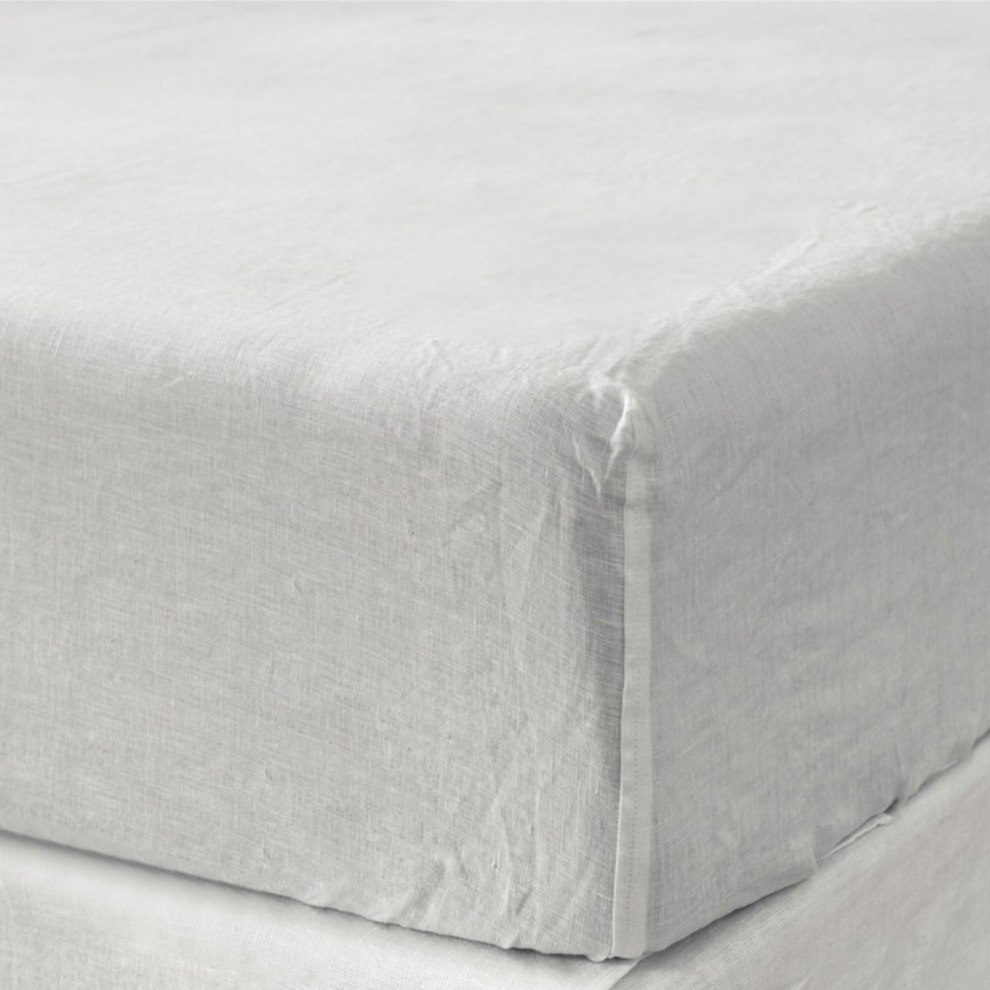 King Fitted Sheet 1 Pc, Bed Sheets King Size, Linen Sheets, Hotel Sheets, Soft White Sheets,& Fade Resistant King Sheets White Linen Linen