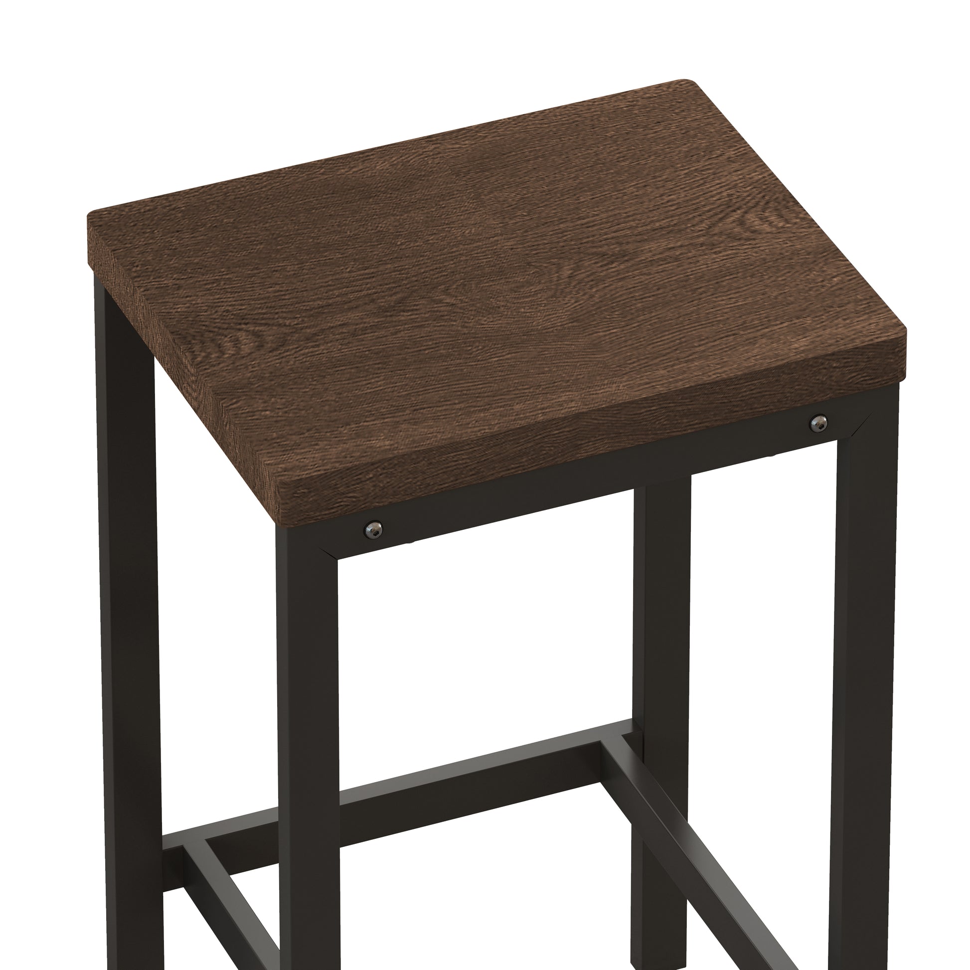 Modern Design Kitchen Dining Table,Pub Table,Long Dining Table Set With 3 Stools,Easy Assembly,Dark Brown Dark Brown Mdf