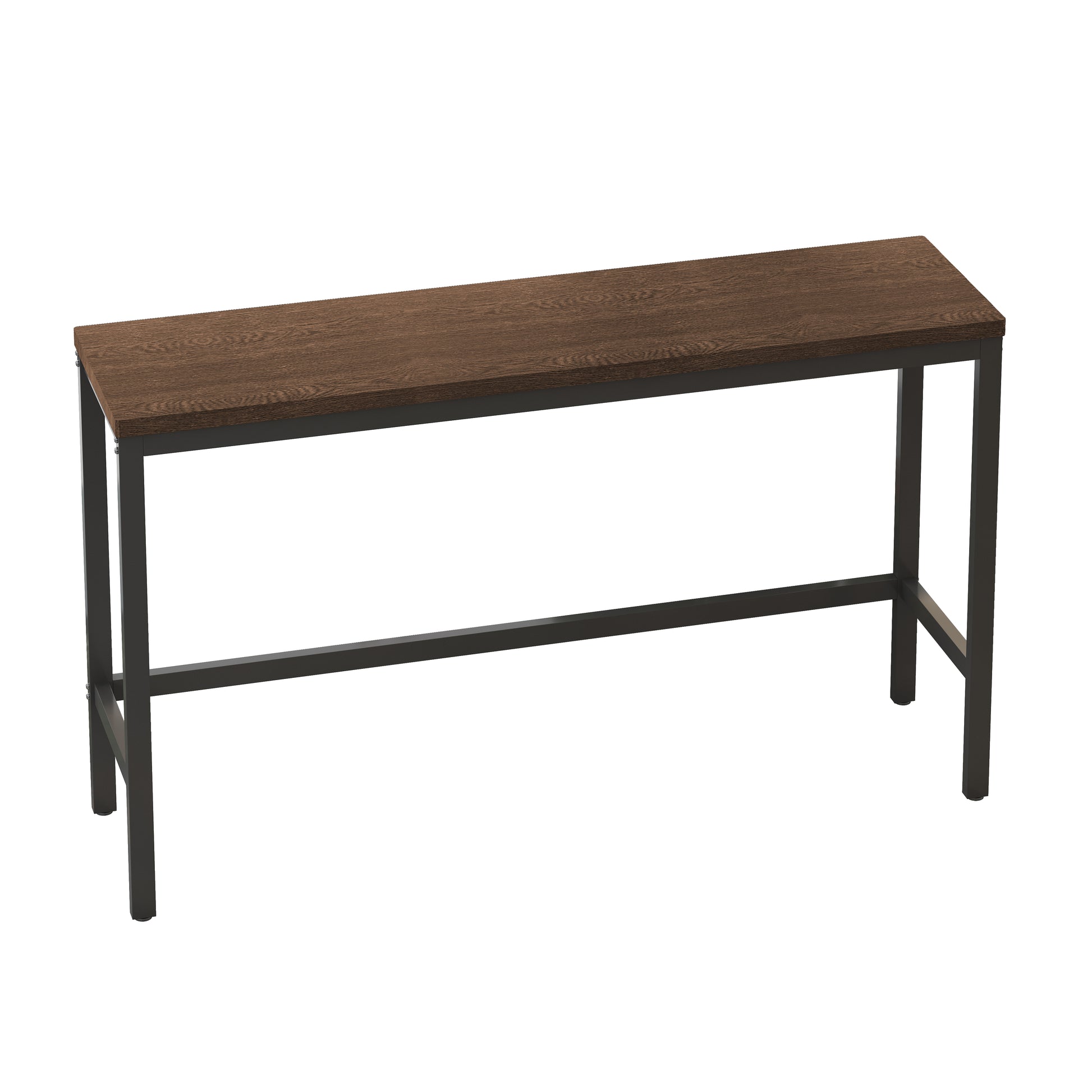 Modern Design Kitchen Dining Table,Pub Table,Long Dining Table Set With 3 Stools,Easy Assembly,Dark Brown Dark Brown Mdf