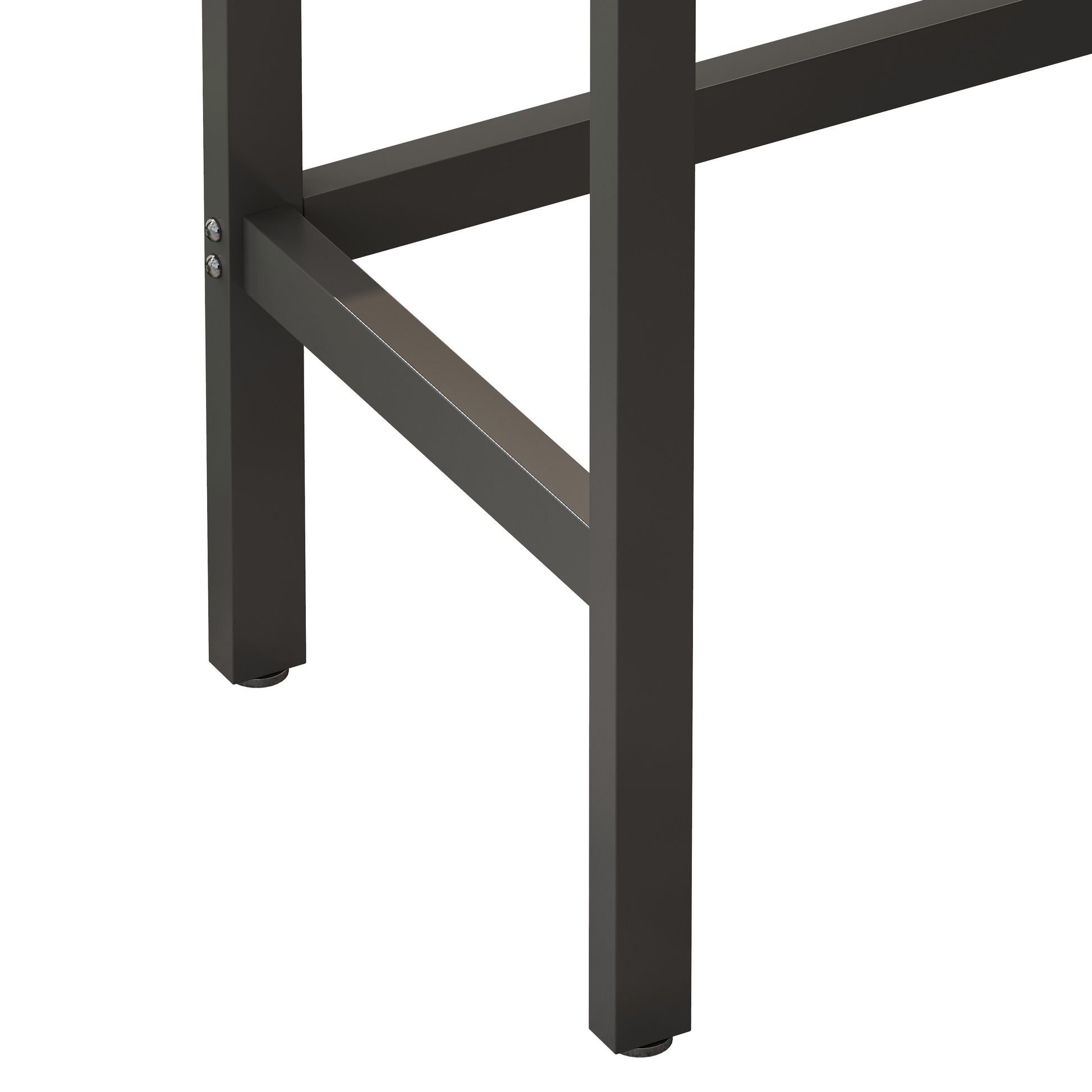 Modern Design Kitchen Dining Table,Pub Table,Long Dining Table Set With 3 Stools,Easy Assembly,Dark Brown Same Sku:W75767952 Dark Brown Mdf Iron